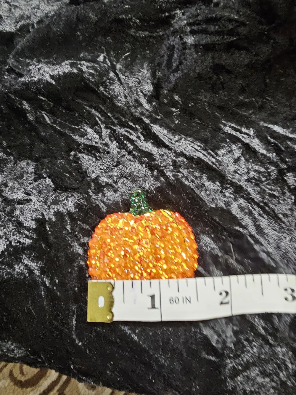 Orange Crystal Pumpkin Brooch